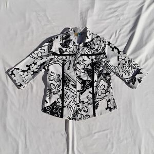 Vintage Sea Suns black and white floral